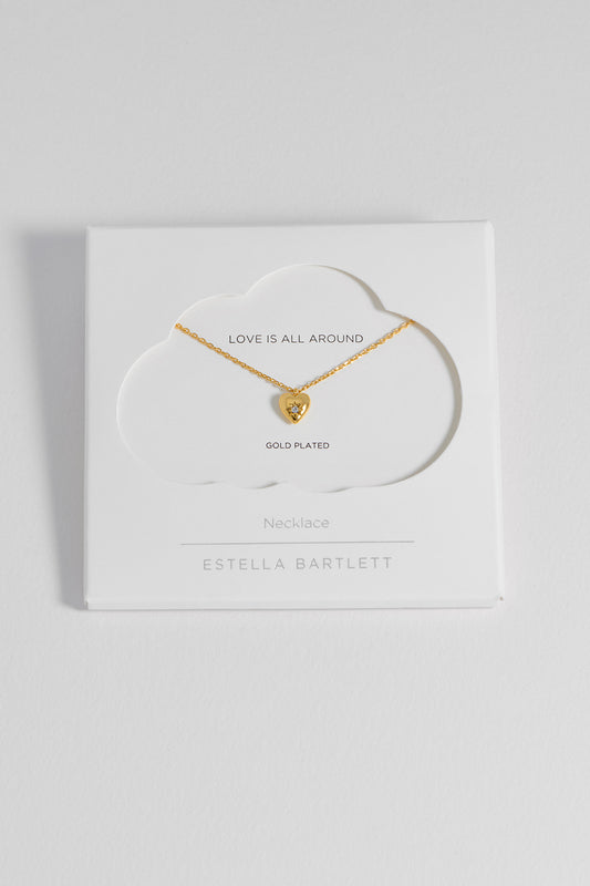 CZ Star Puffy Heart Necklace