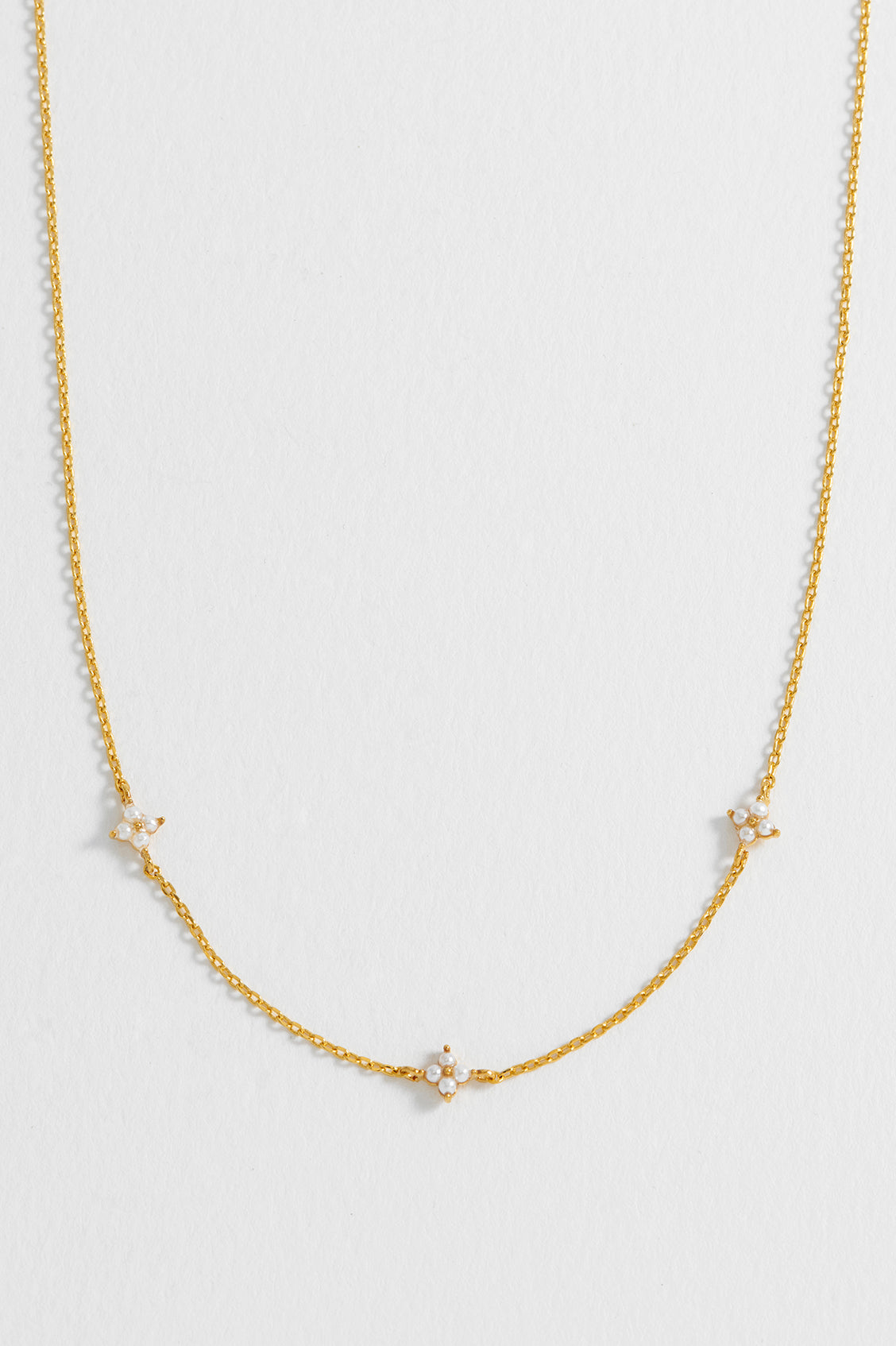 Mini Pearl Flower Necklace