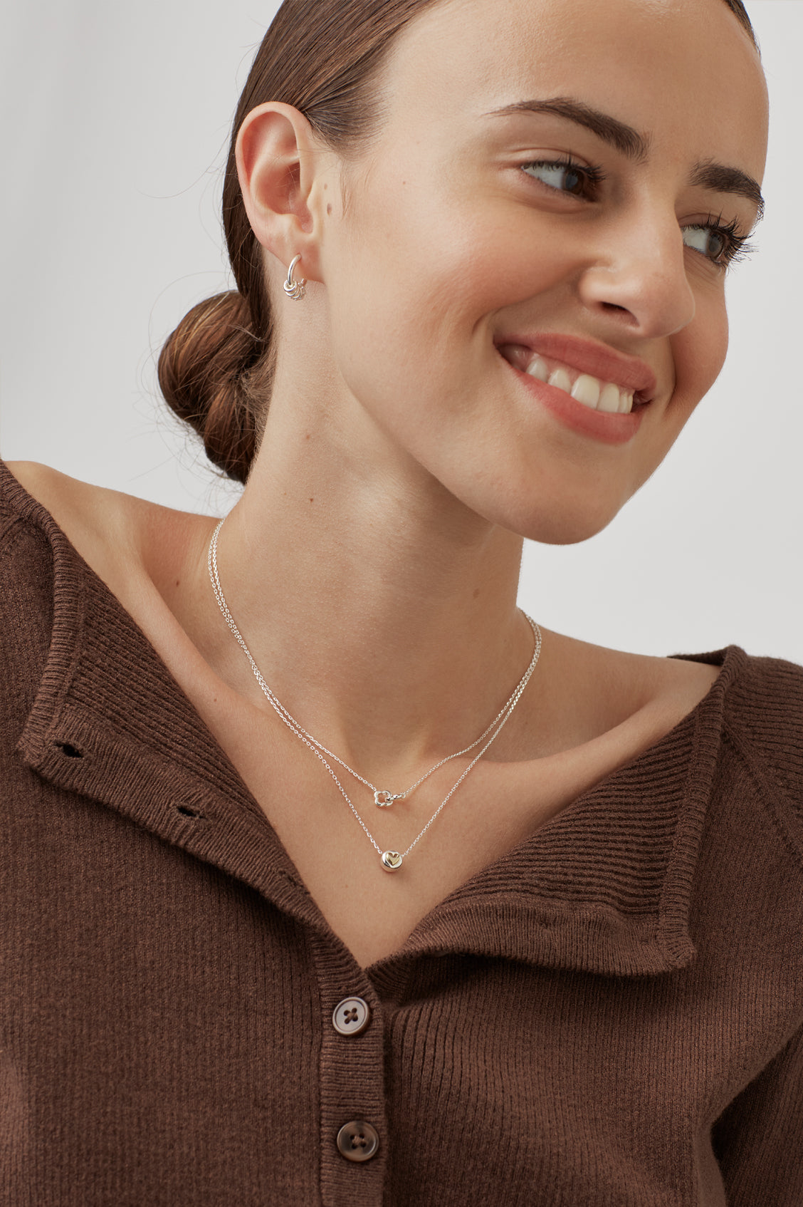 Heart Disc Bead Necklace