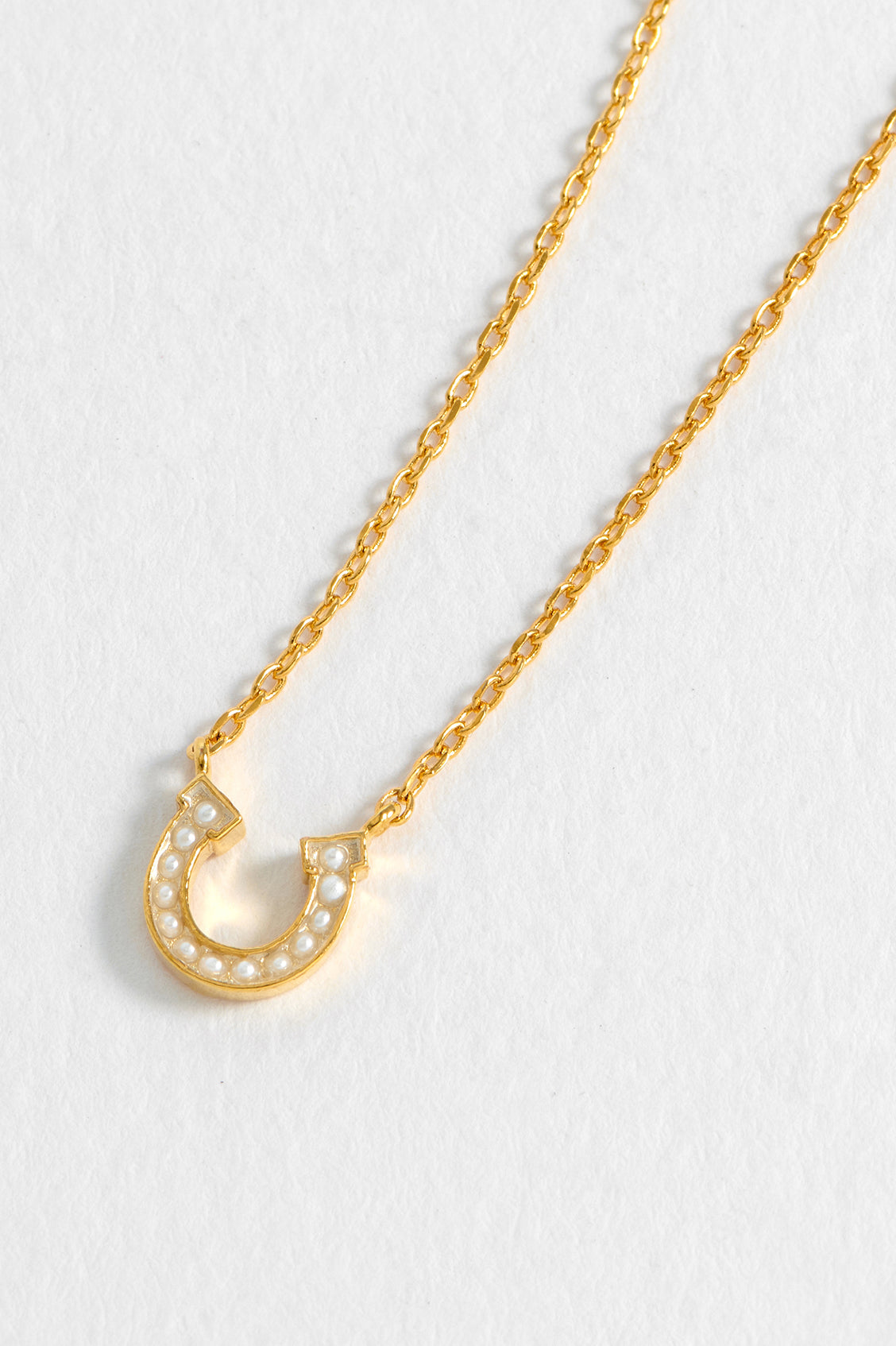 Pearl Horseshoe Necklace