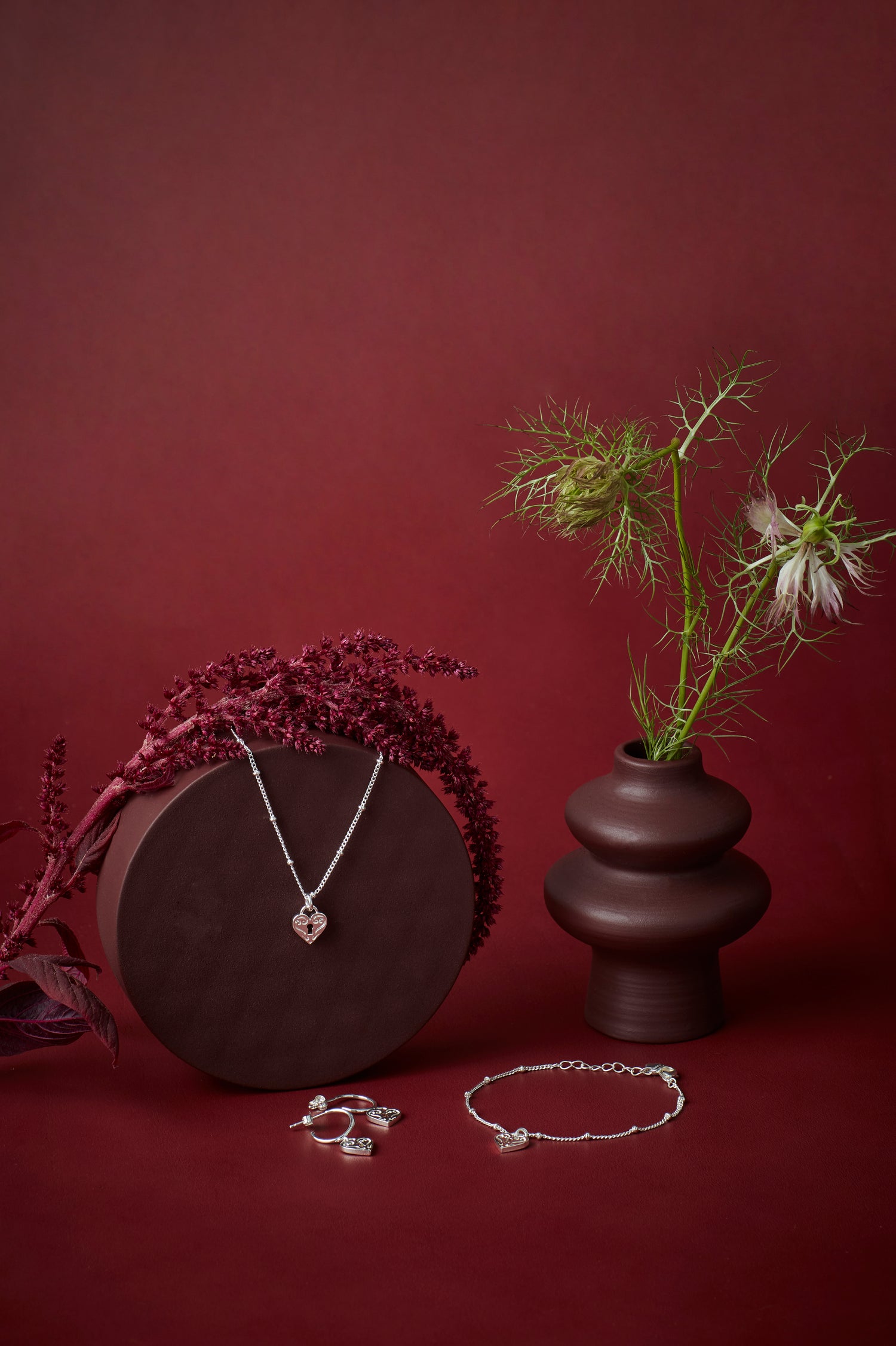 Engraved Heart Padlock Necklace