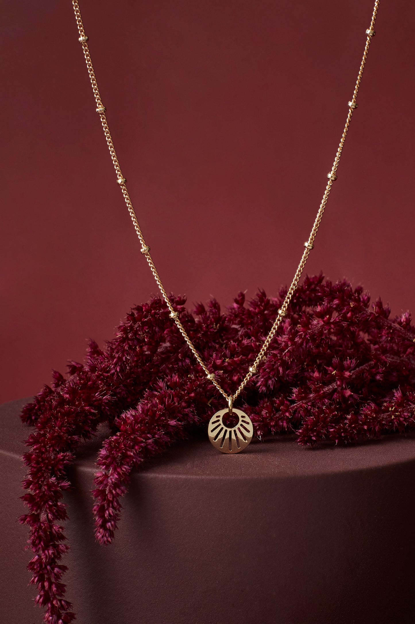 Sunburst Cutout Necklace