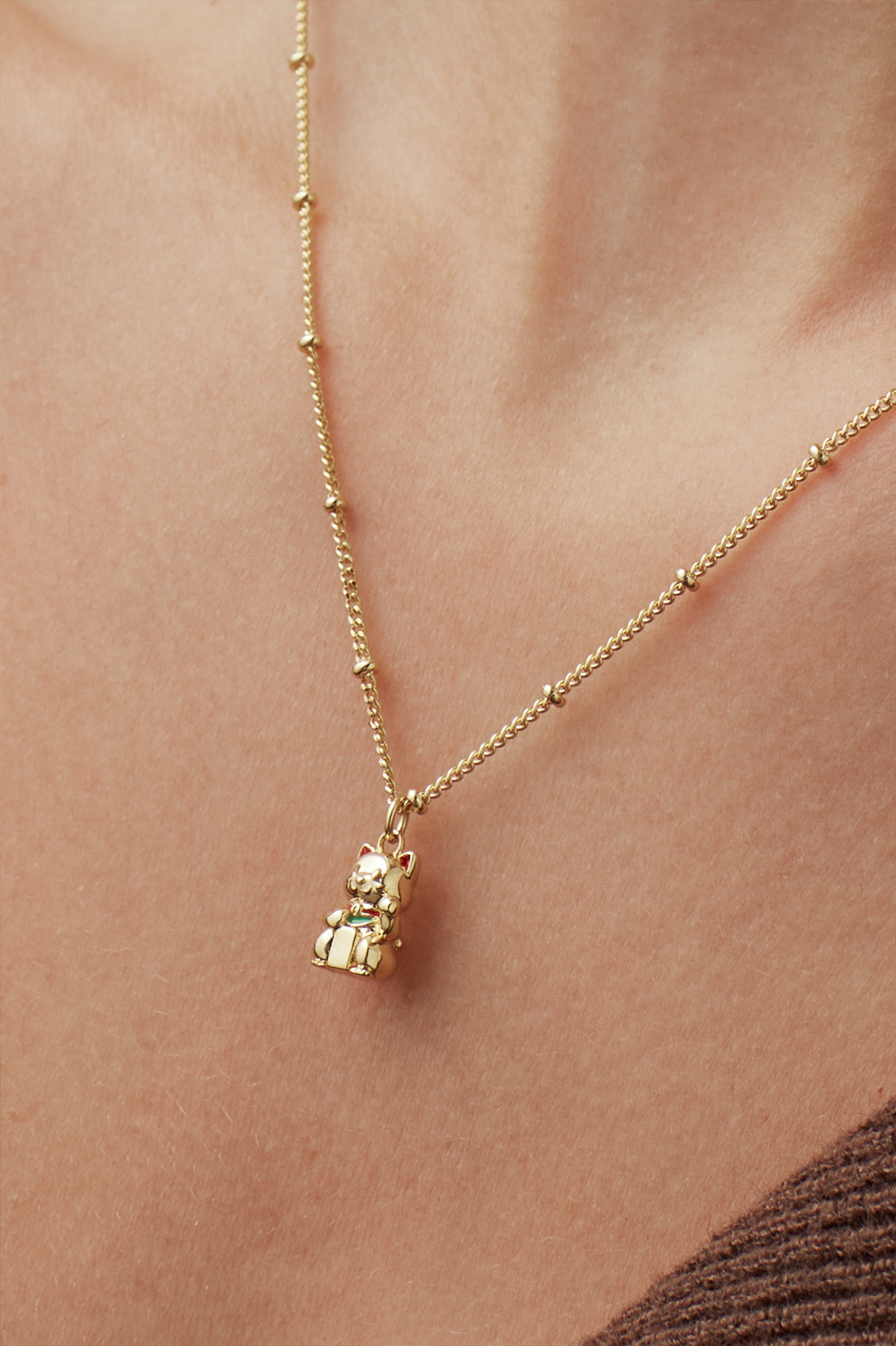 Holiday Edition Lucky Cat Necklace