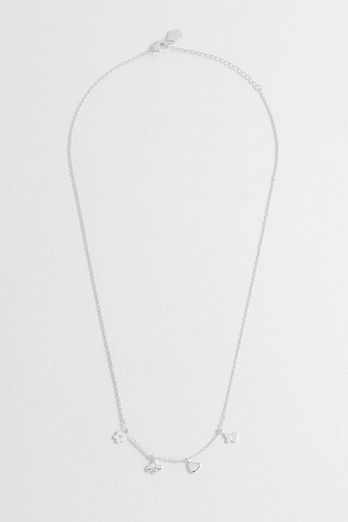 Bee and Butterfly Charm Necklace