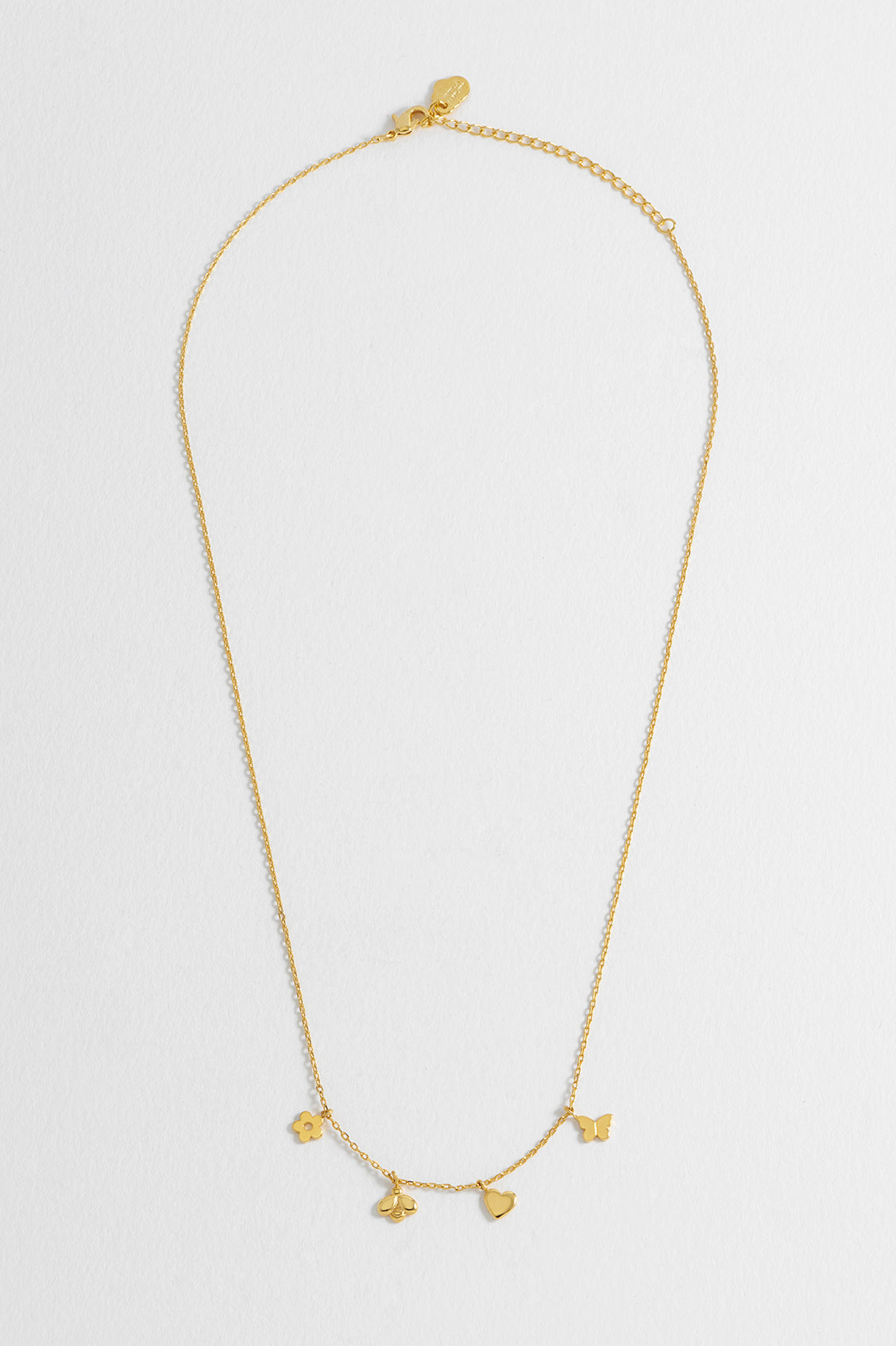 Bee and Butterfly Charm Necklace