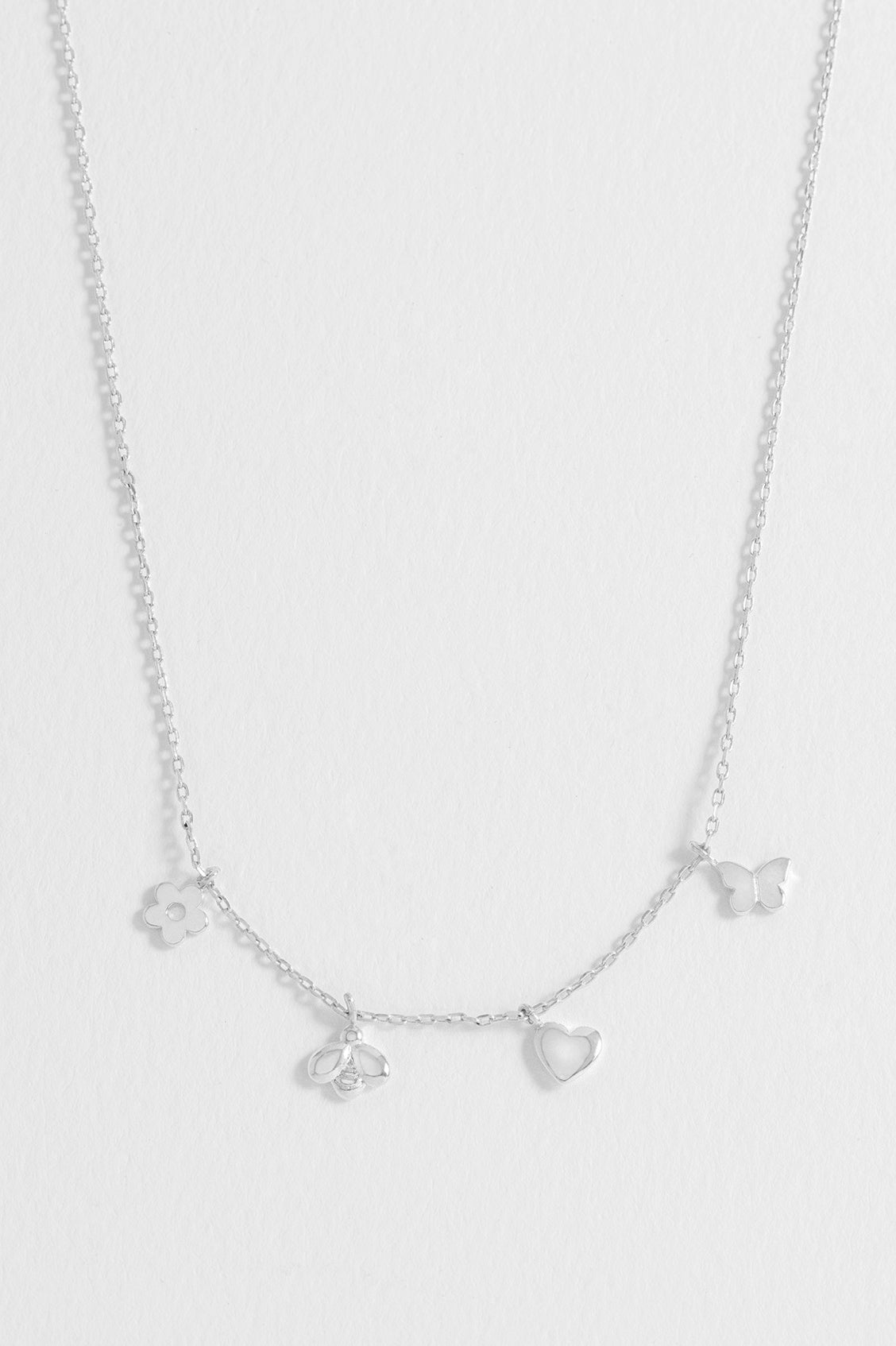 Bee and Butterfly Charm Necklace