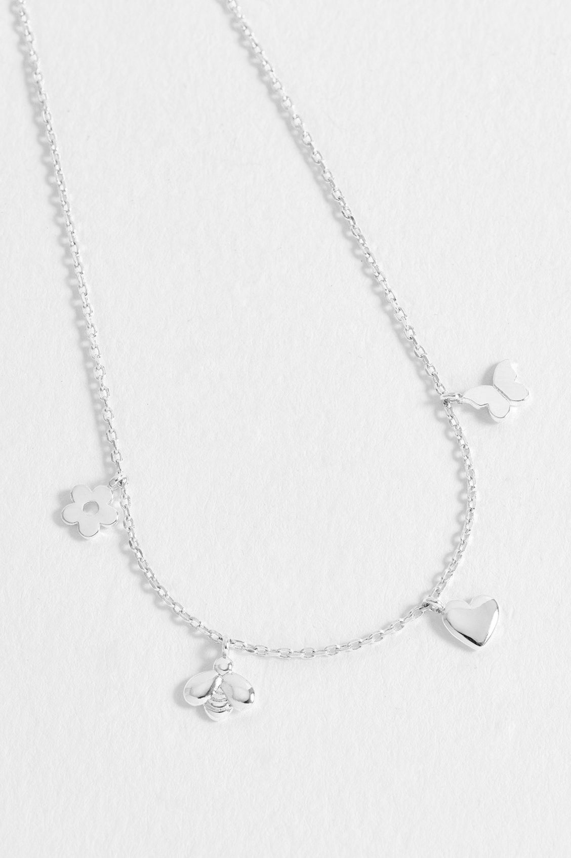 Bee and Butterfly Charm Necklace