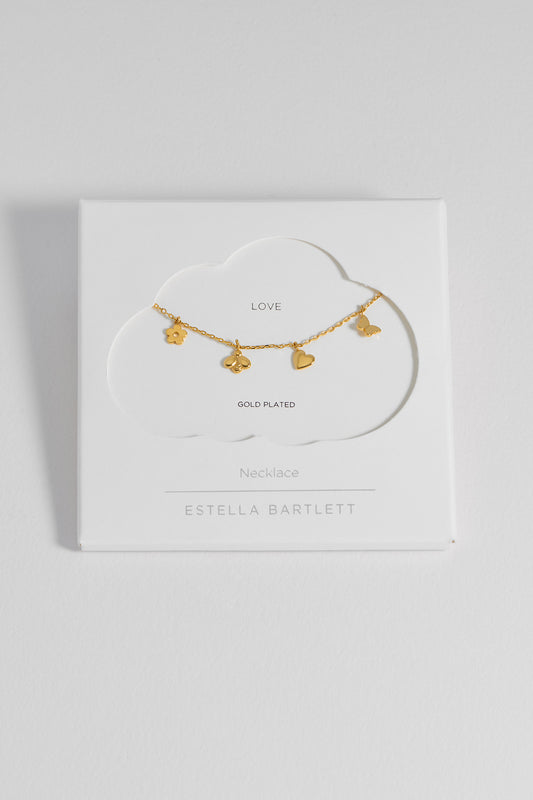 Bee and Butterfly Charm Necklace