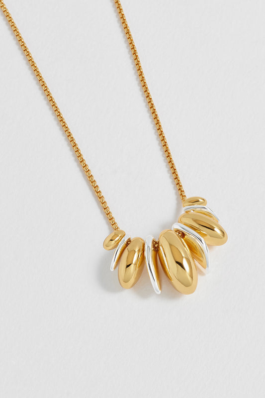 Mixed Metal Sculptural Necklace