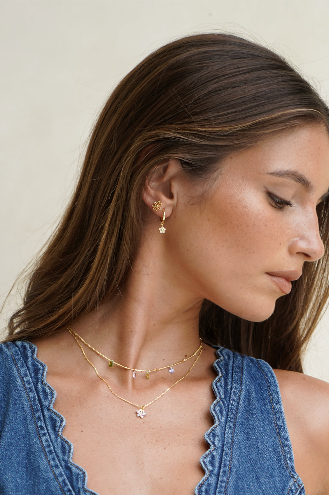 Lilac CZ Butterfly Necklace