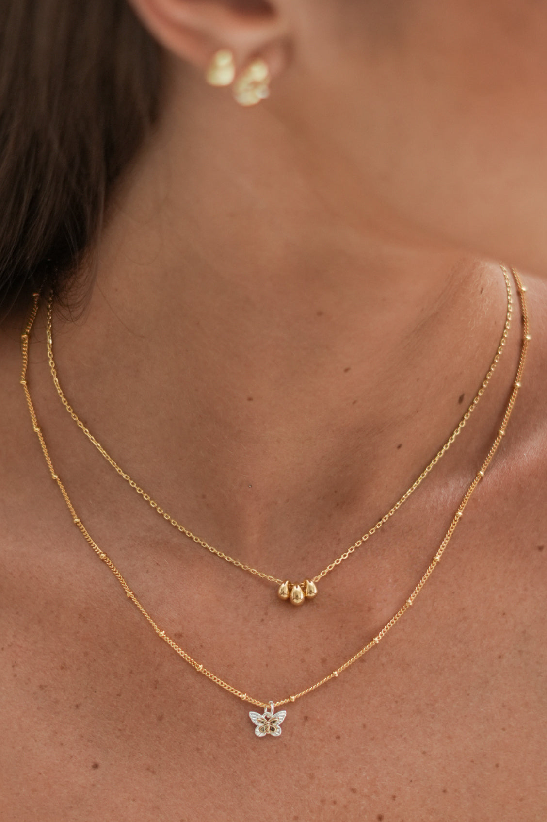 Mini Tiered Droplet Necklace