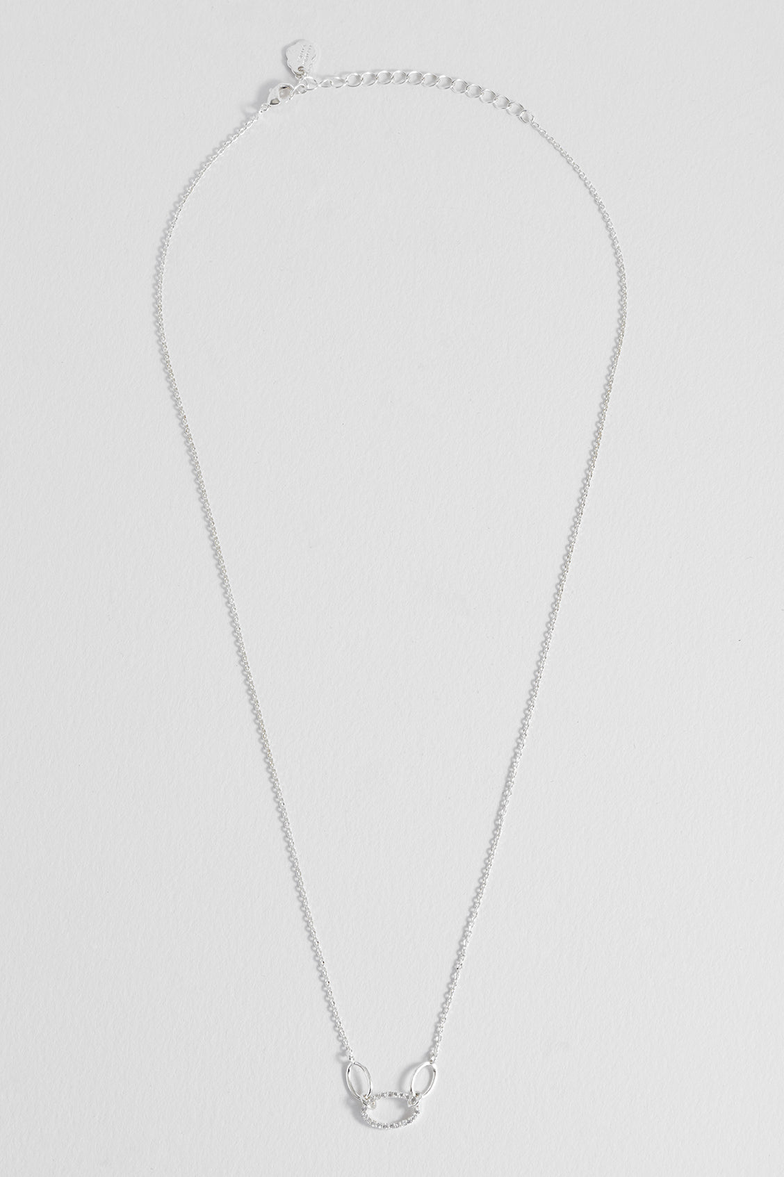 Oval Link CZ Chain Necklace