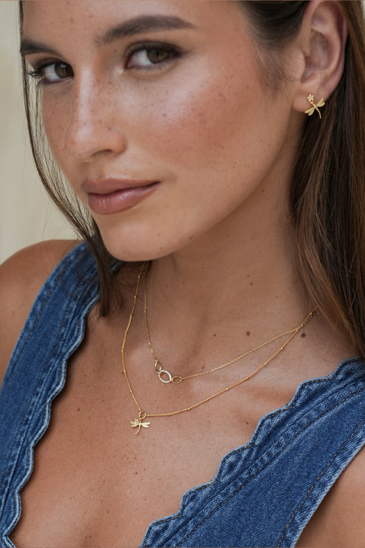 Oval Link CZ Chain Necklace