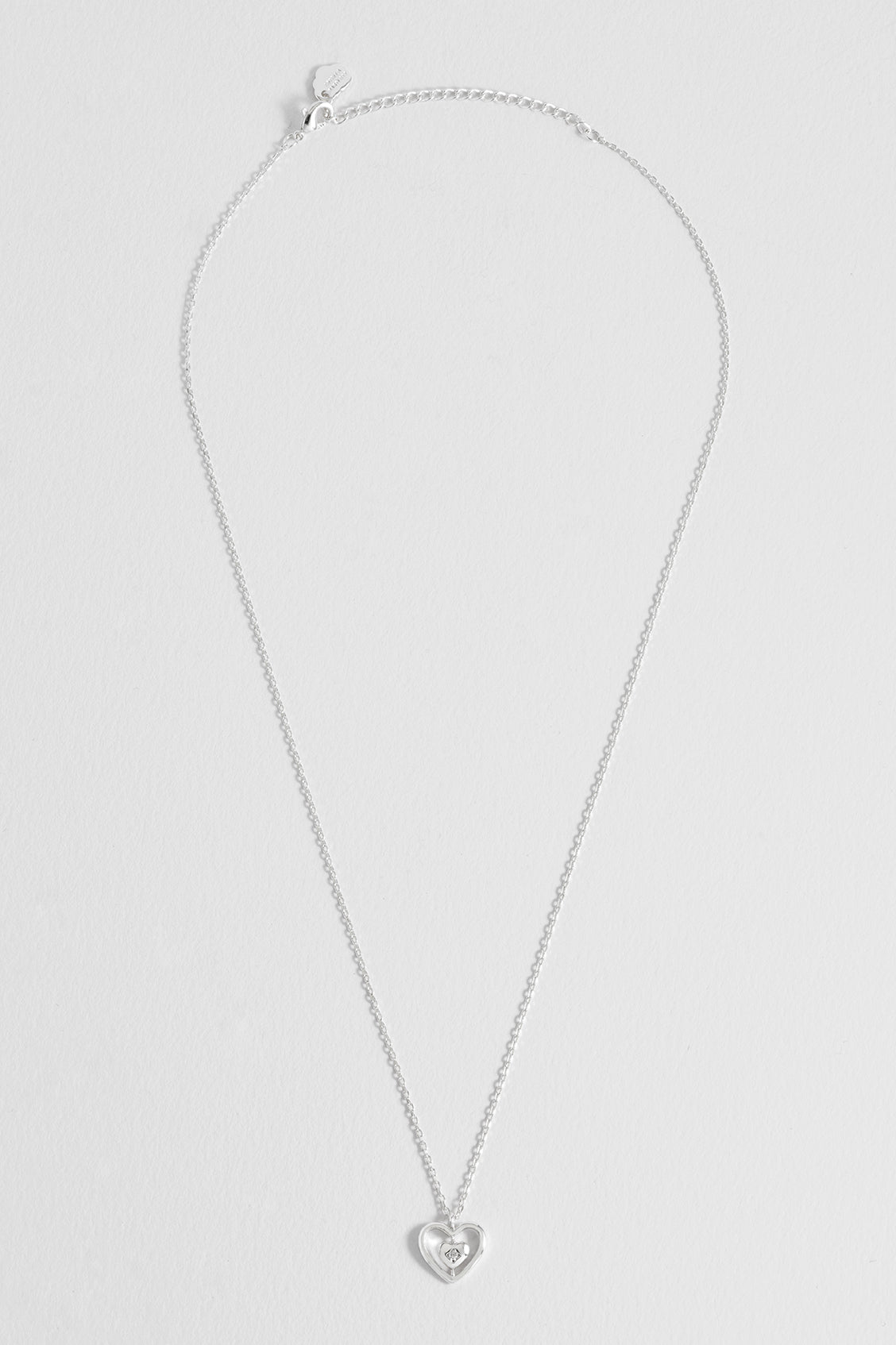 Enveloped CZ Heart Necklace