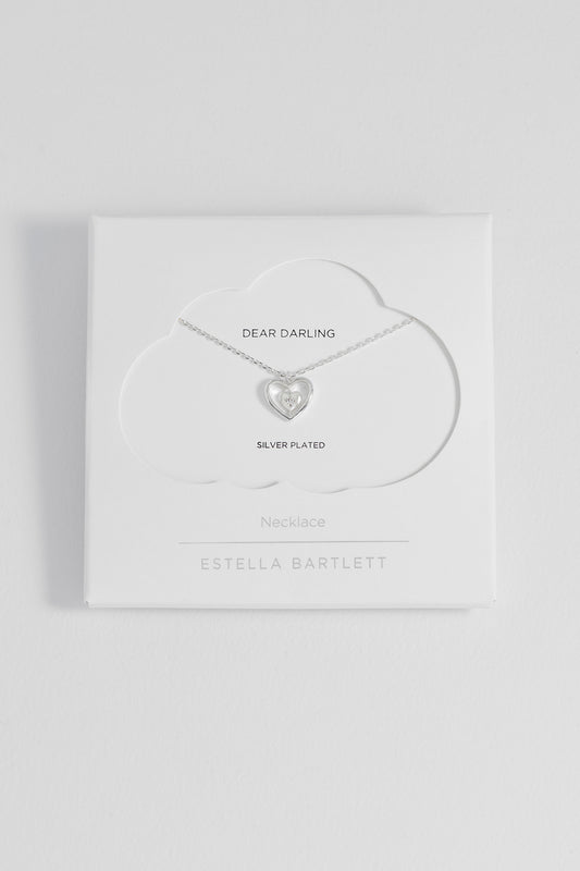 Enveloped CZ Heart Necklace