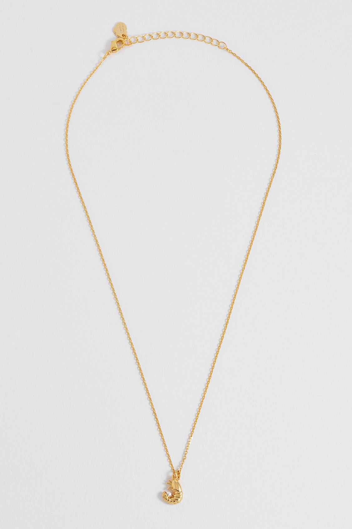 Shrimp Necklace with Pearl