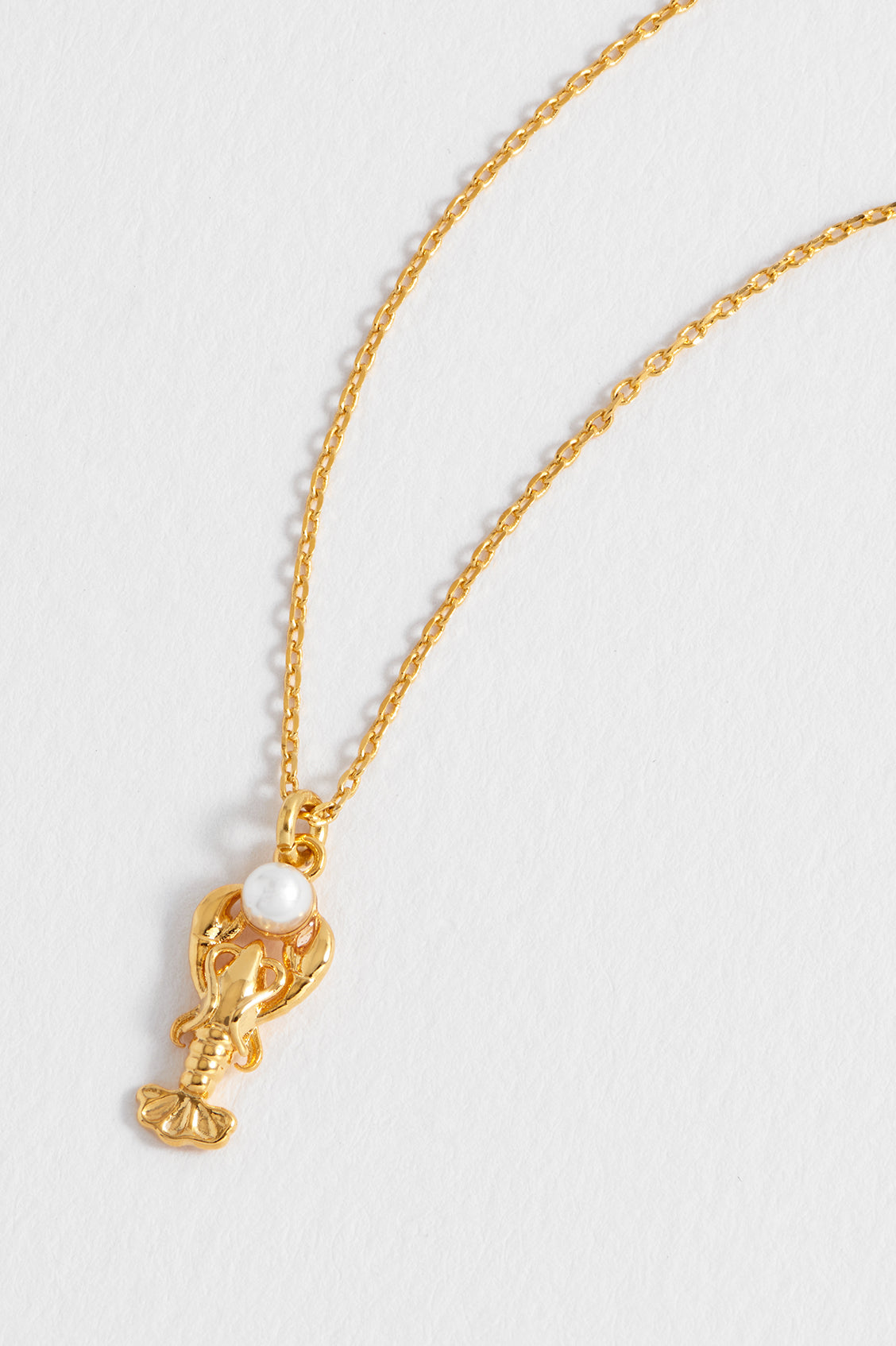 Lobster Necklace With Pearl