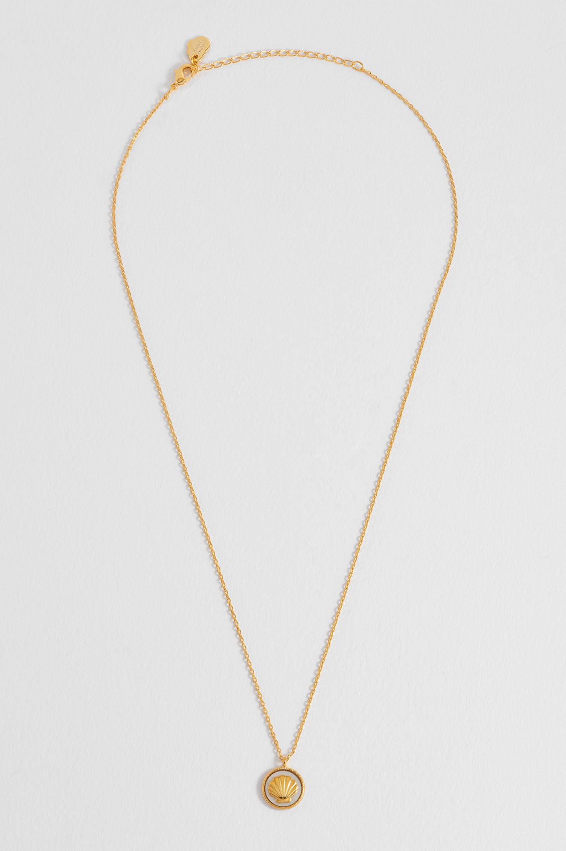 Mother-of-Pearl Seashell Coin Necklace
