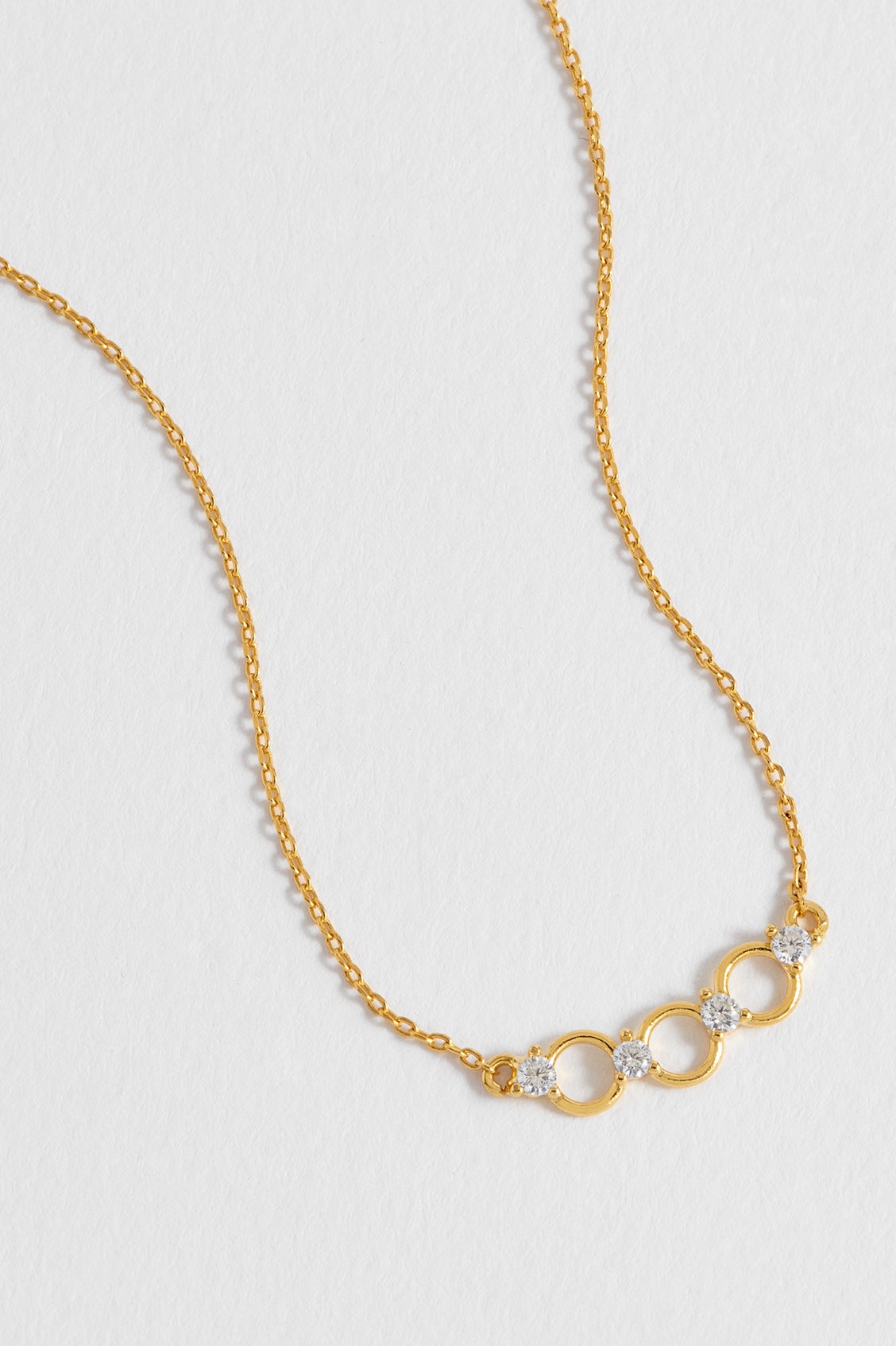 Triple Disc CZ Necklace