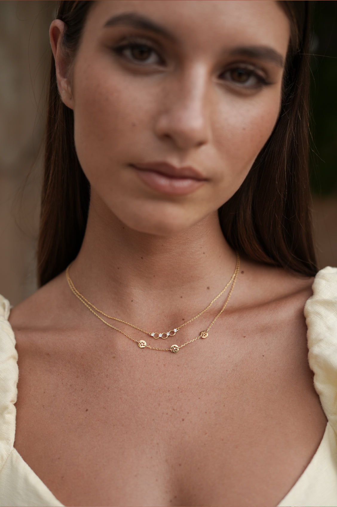 Triple Disc CZ Necklace