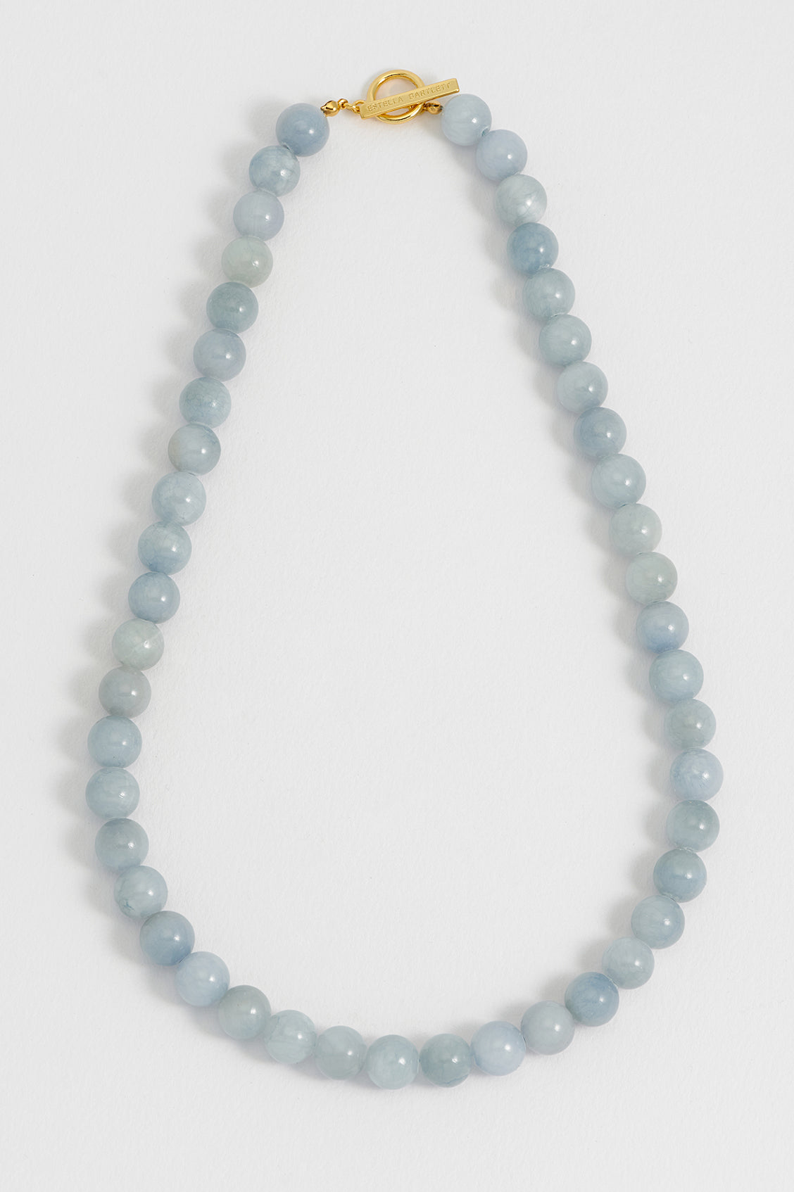 Chunky Blue Quartz T-Bar Necklace