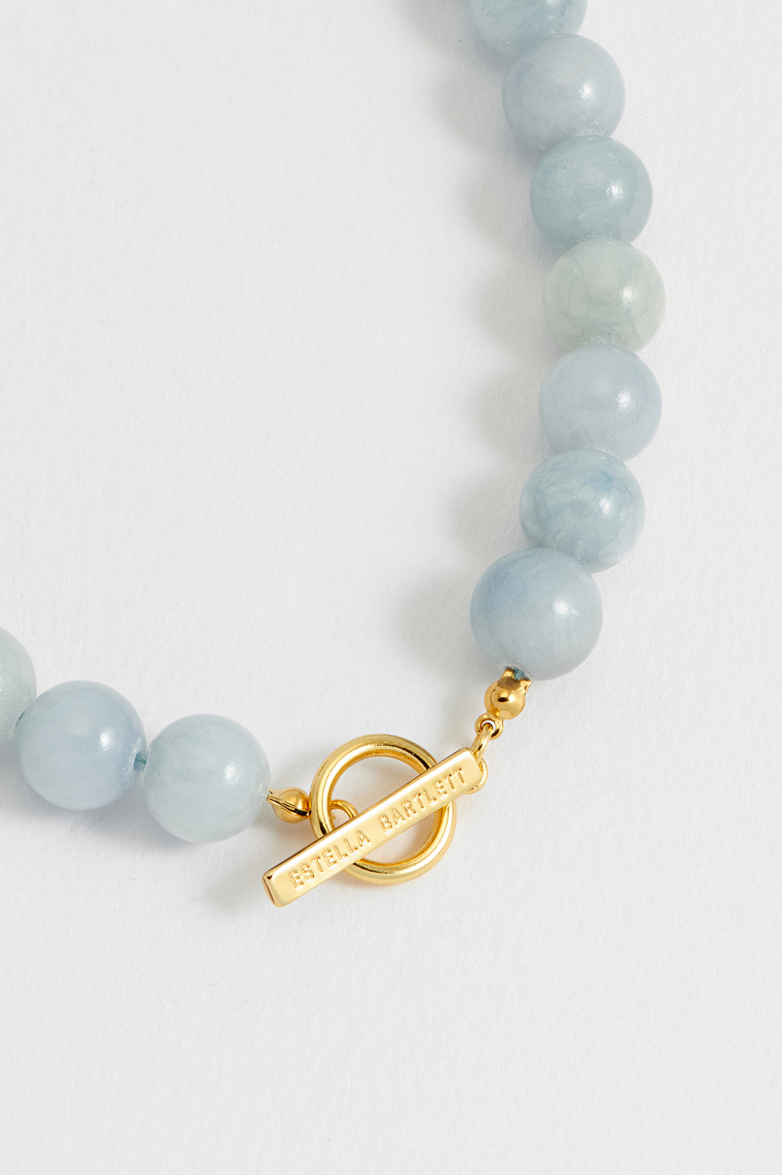 Chunky Blue Quartz T-Bar Necklace