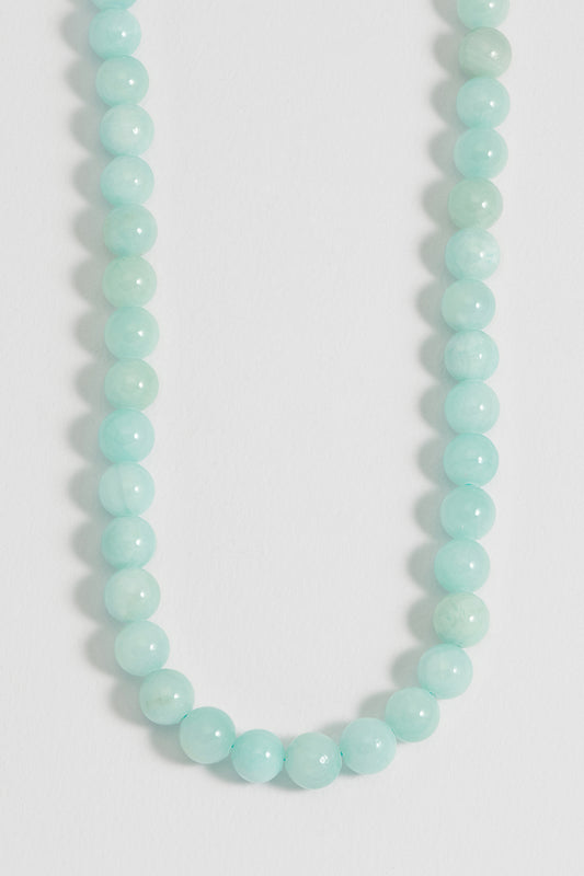 Chunky Green Quartz T-Bar Necklace