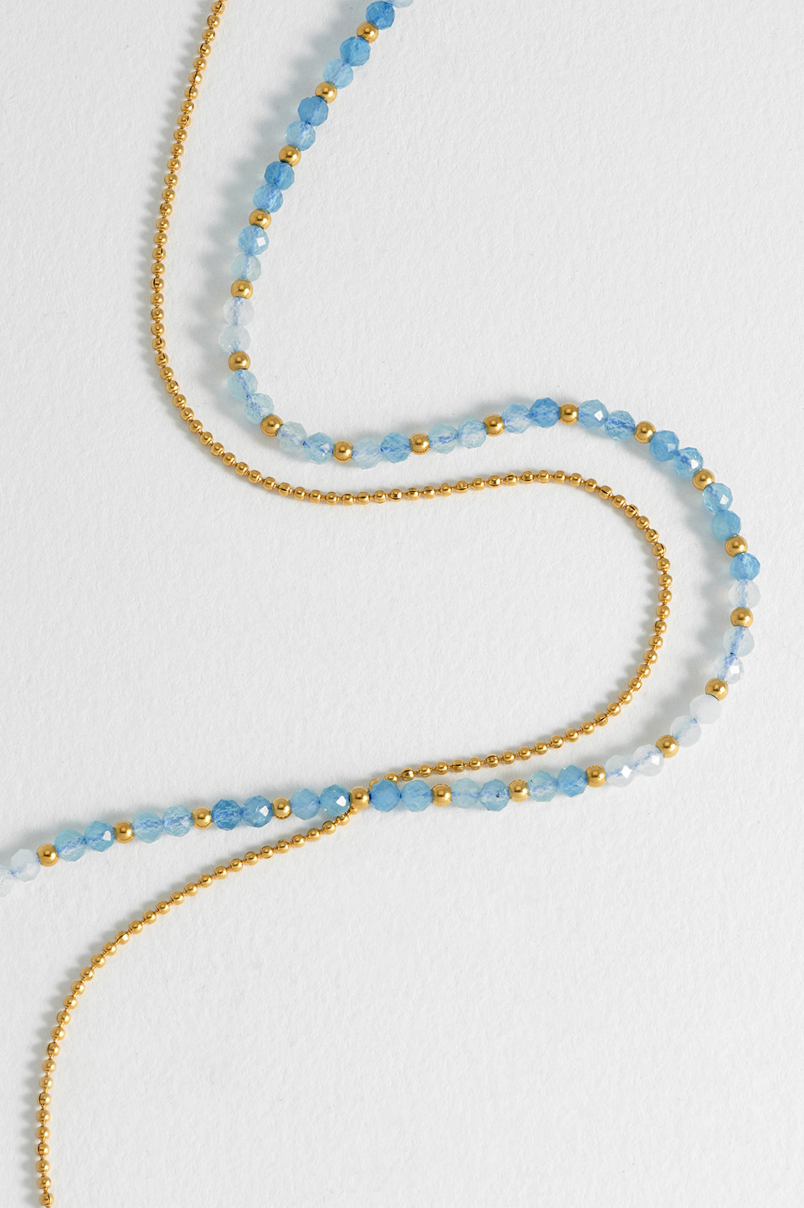 Faceted Blue Quartz Duo Necklace