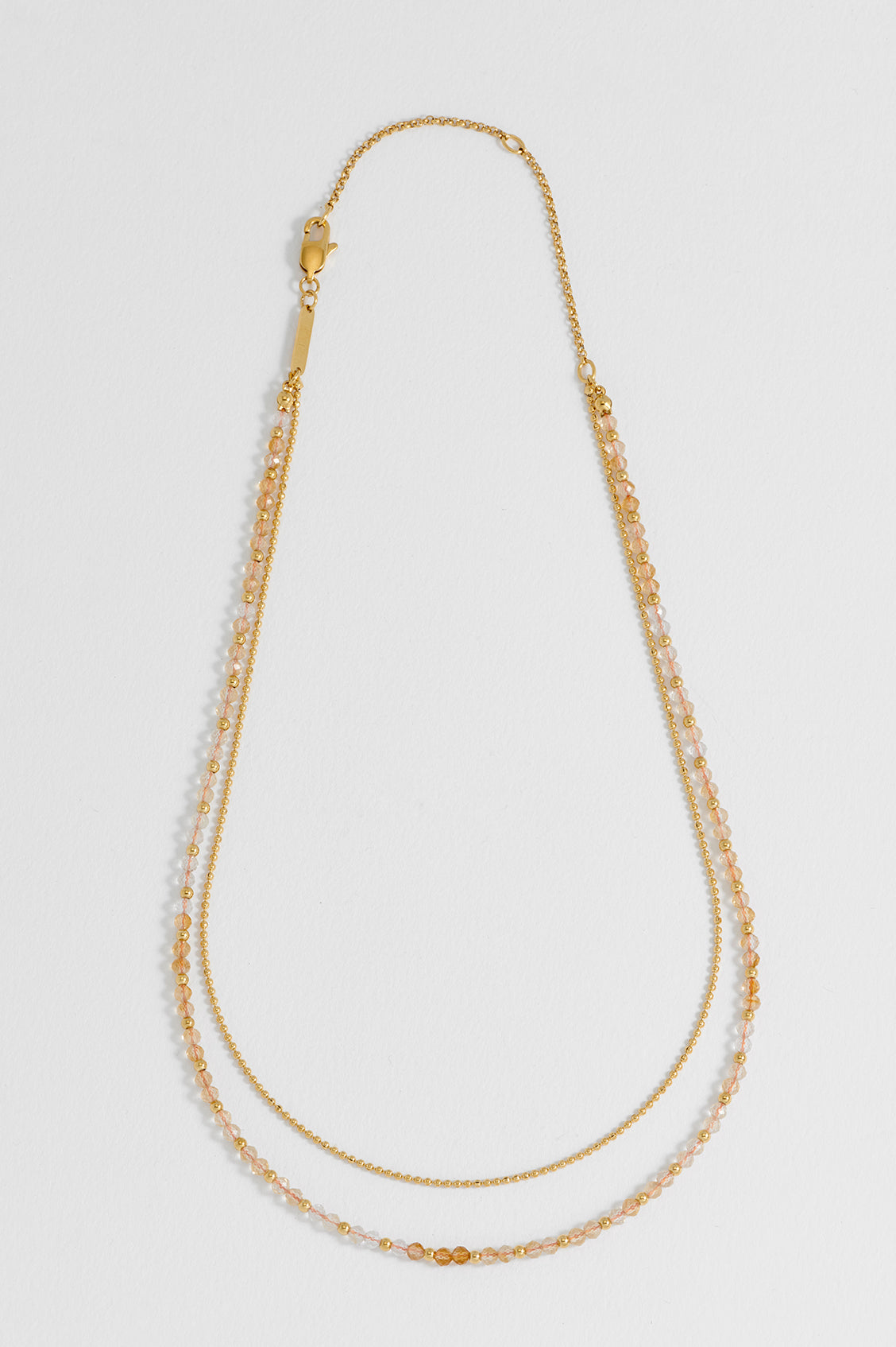 Faceted Citrine Duo Necklace