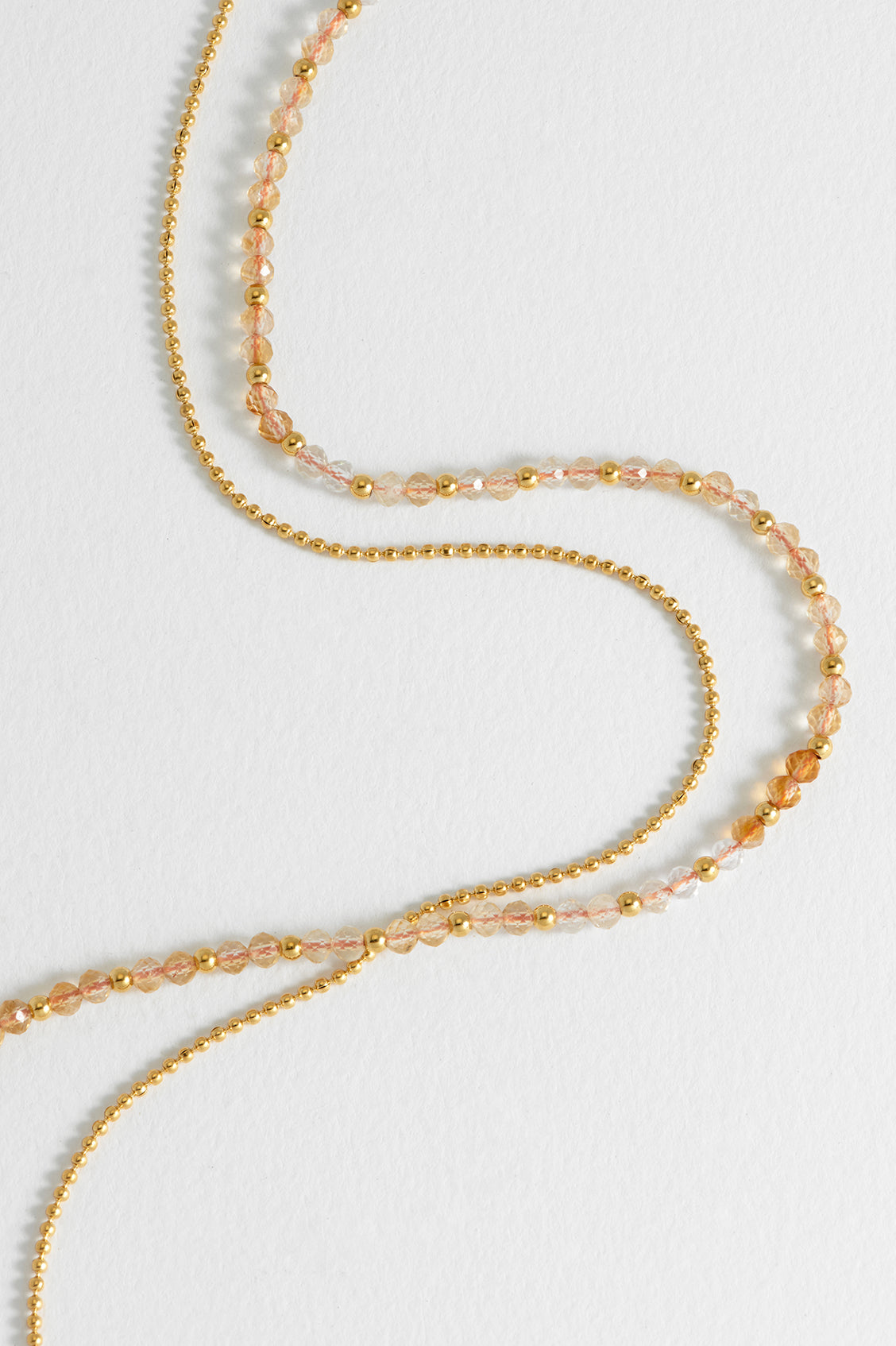 Faceted Citrine Duo Necklace