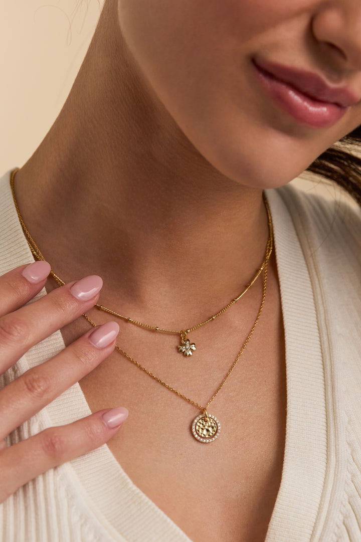 CZ Four-Leaf Clover Necklace