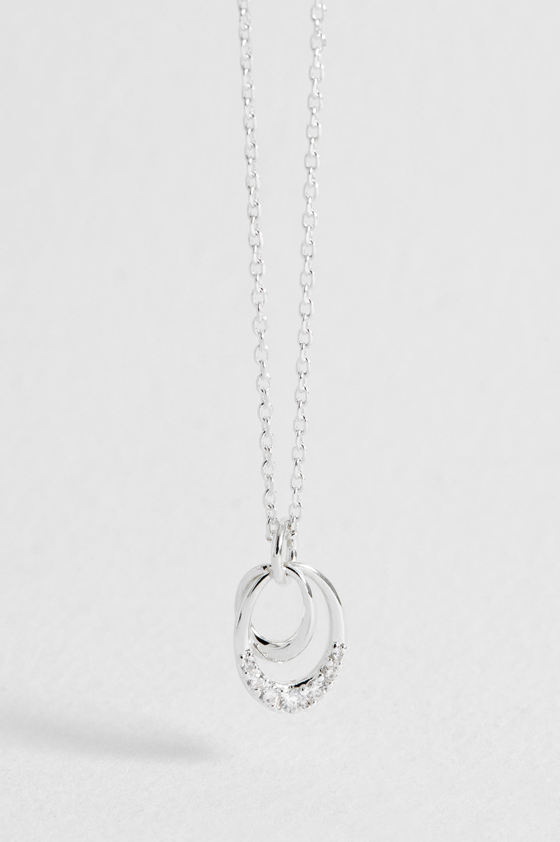 Interlinked CZ Ovals Necklace