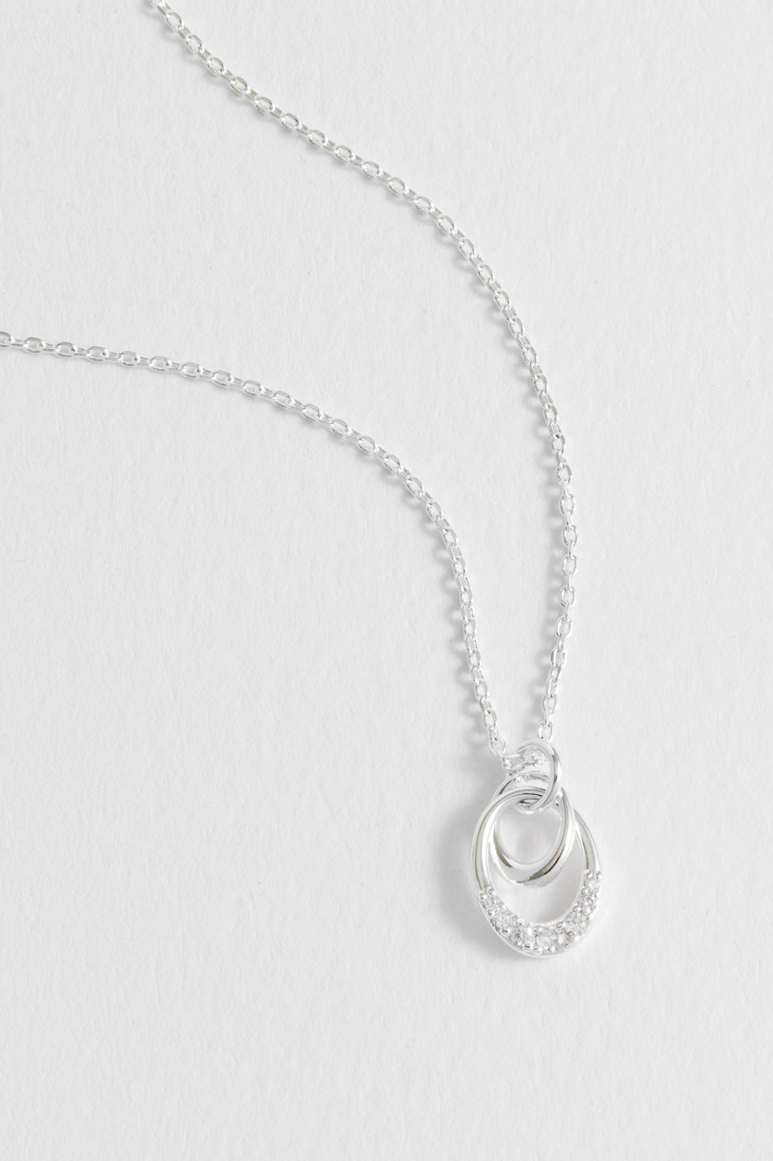 Interlinked CZ Ovals Necklace