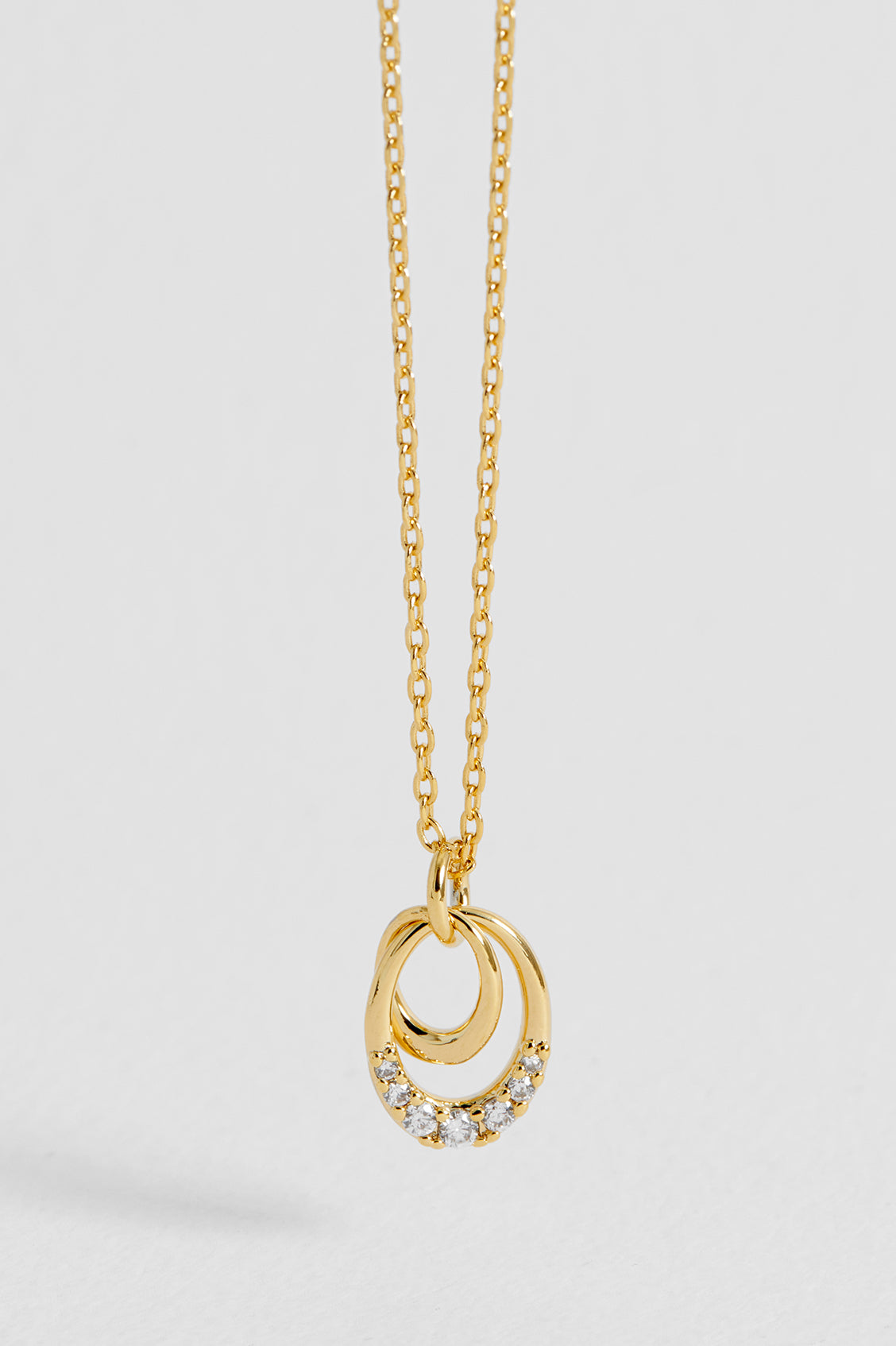 Interlinked CZ Ovals Necklace