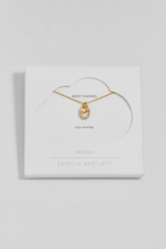 Interlinked CZ Ovals Necklace