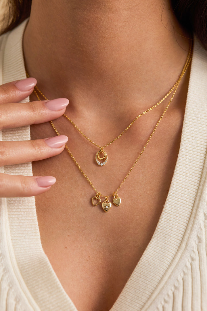 Interlinked CZ Ovals Necklace