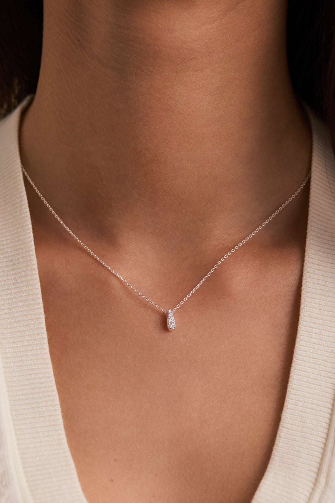 CZ Teardrop Necklace