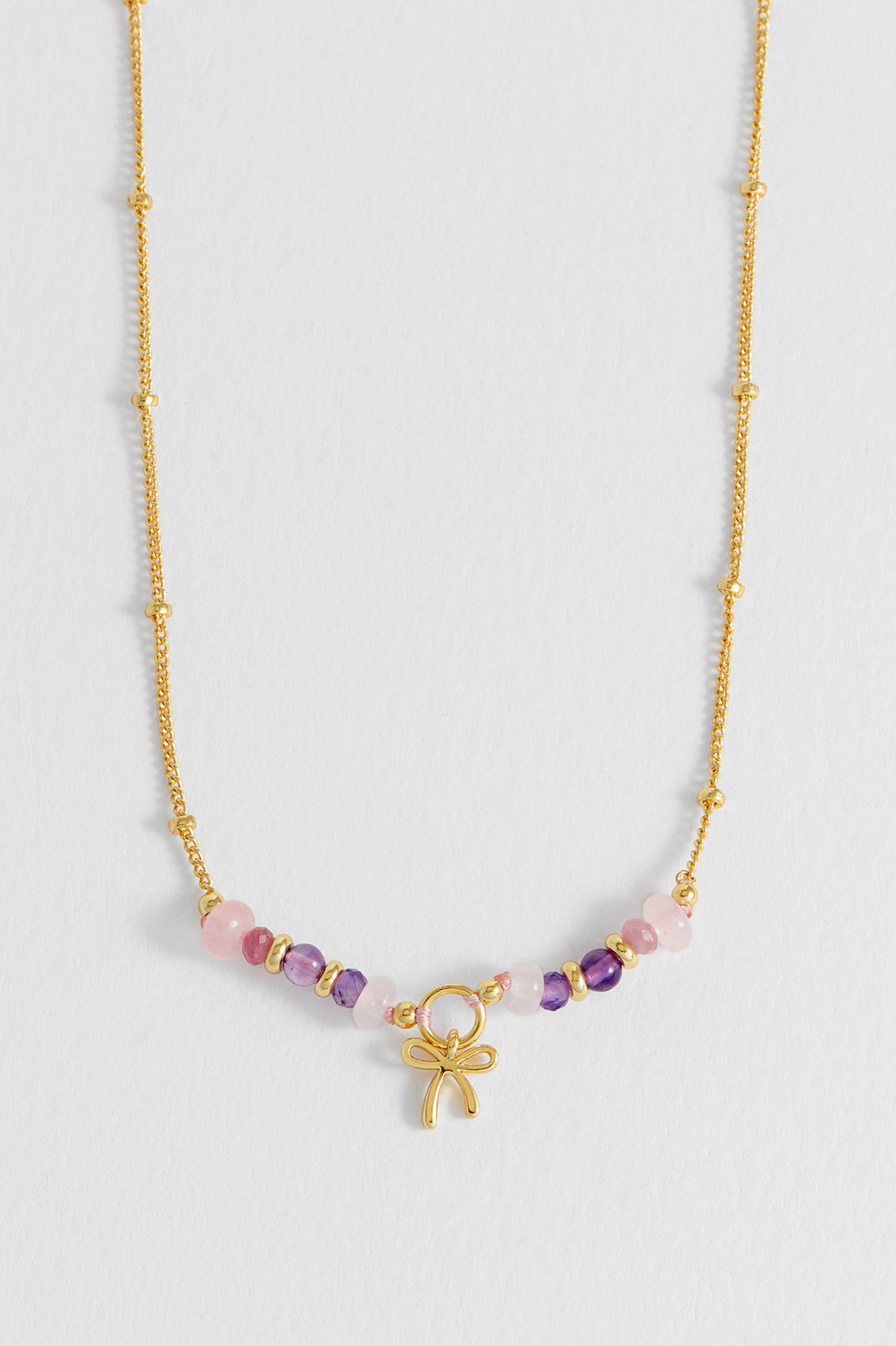 Bow Beaded Necklace