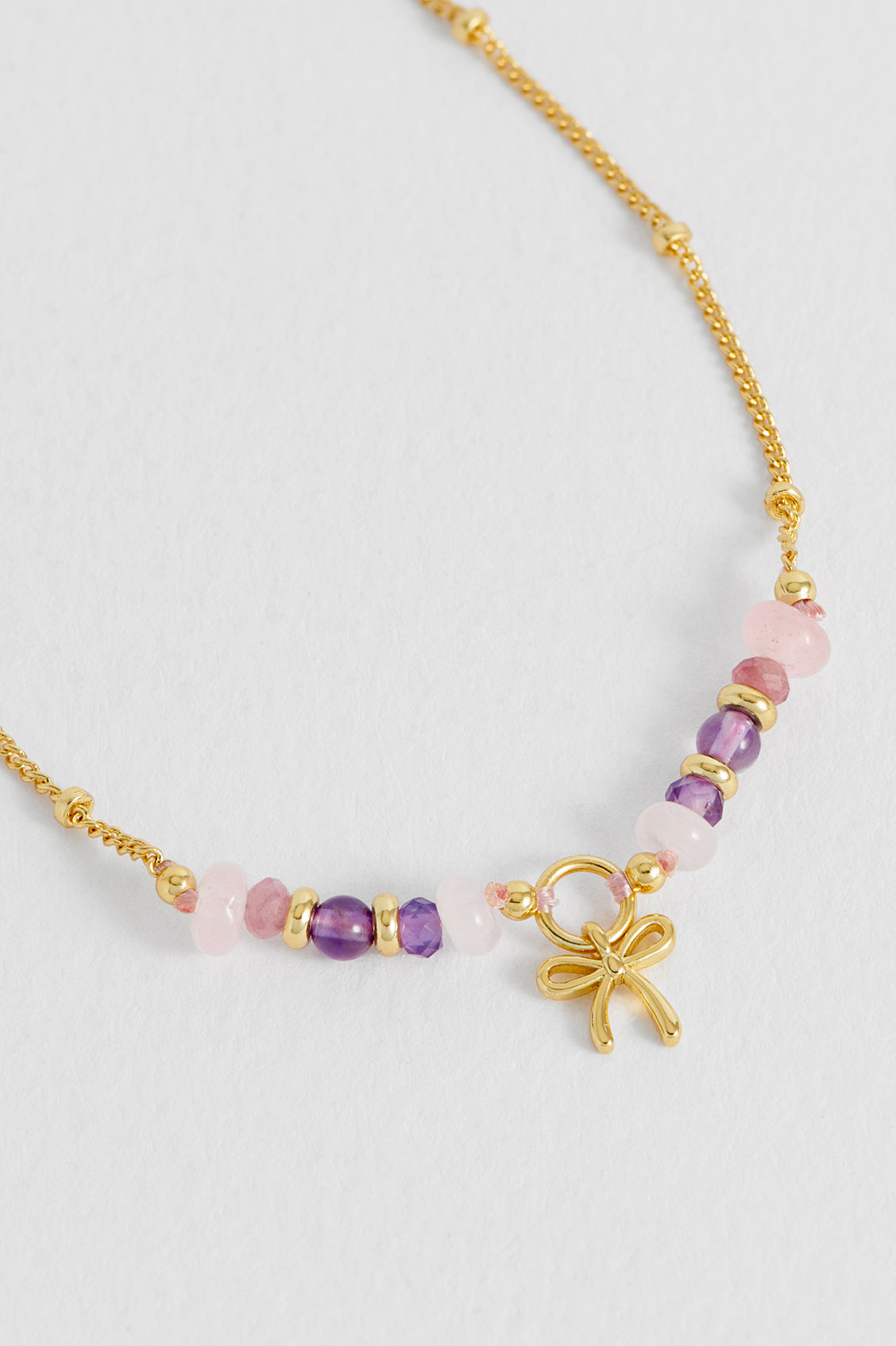 Bow Beaded Necklace