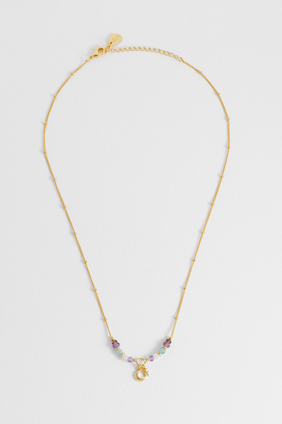 Moon and Star Beaded Necklace