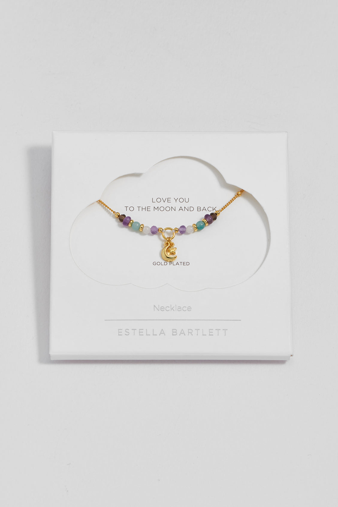 Moon and Star Beaded Necklace