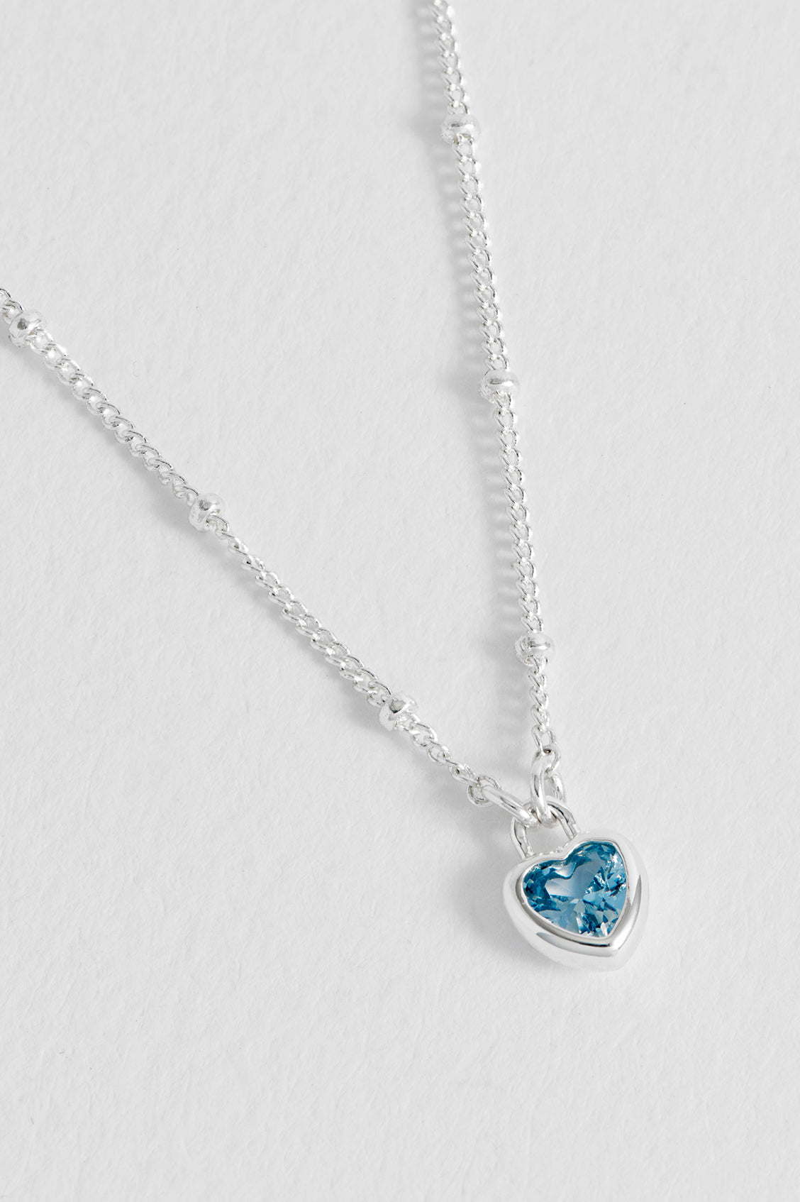 Blue Heart Padlock Necklace