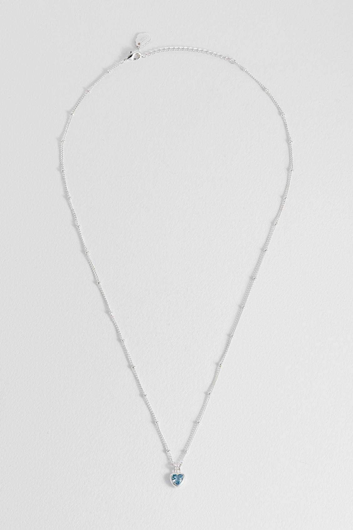 Blue Heart Padlock Necklace