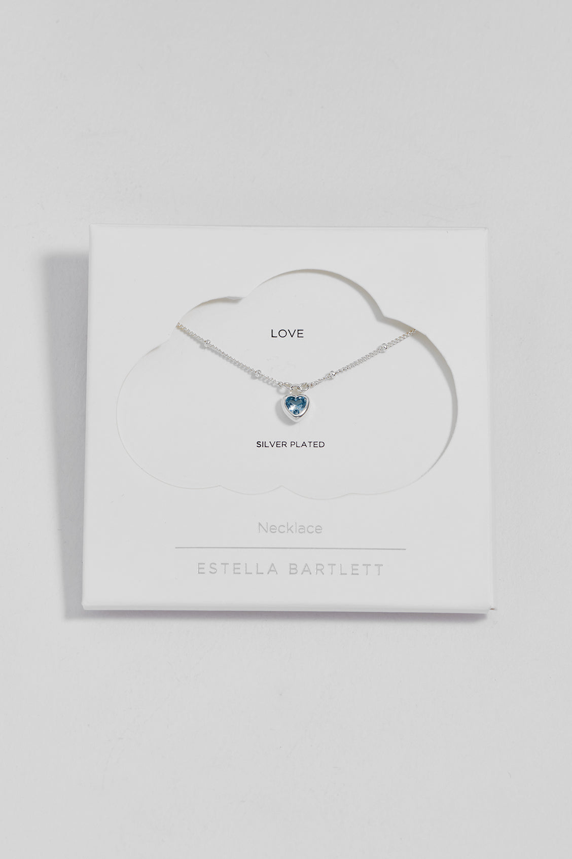 Blue Heart Padlock Necklace