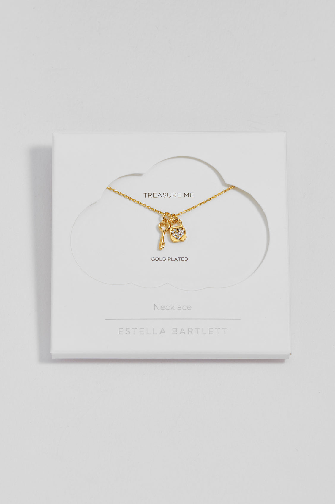 Padlock and Heart Key Charm Necklace