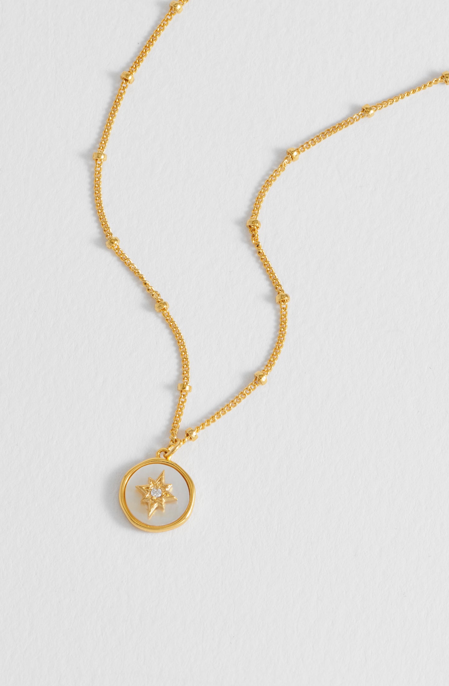 Lucky Star Mother-of-Pearl Coin Necklace