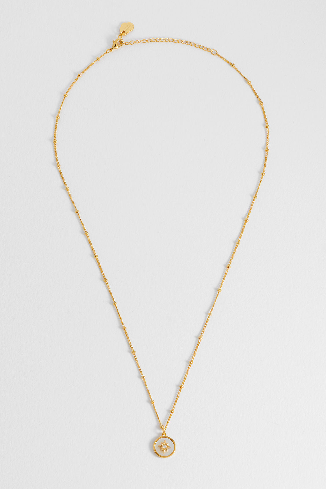 Lucky Star Mother-of-Pearl Coin Necklace
