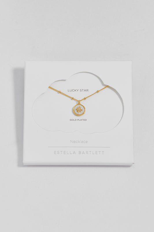 Lucky Star Mother-of-Pearl Coin Necklace