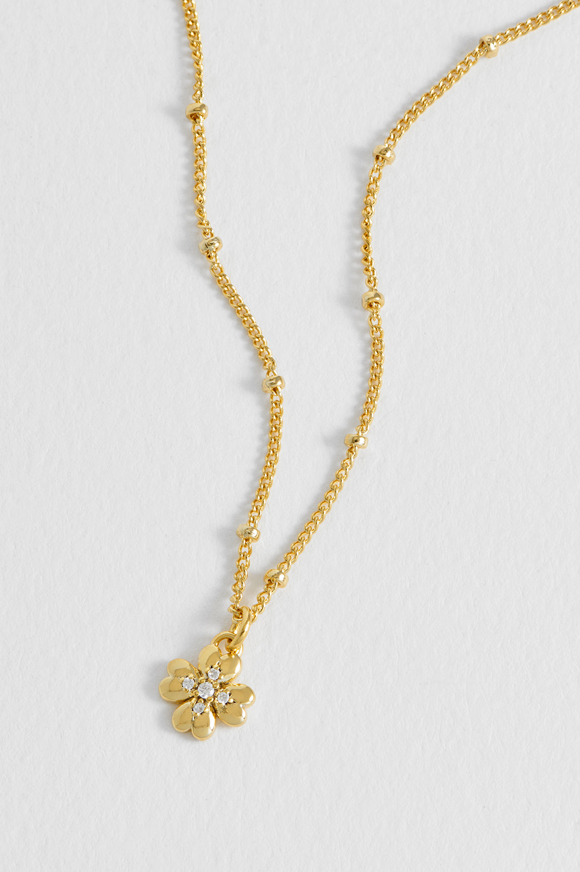 CZ Four-Leaf Clover Necklace