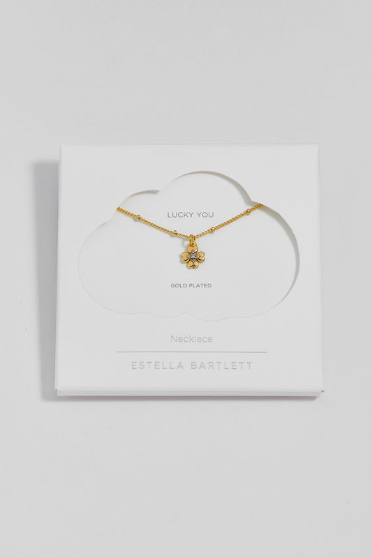 CZ Four-Leaf Clover Necklace